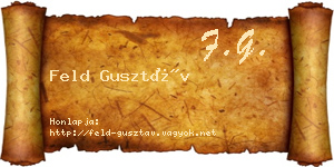 Feld Gusztáv névjegykártya