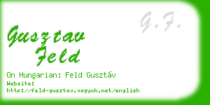 gusztav feld business card