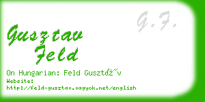 gusztav feld business card